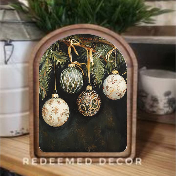 Redeemed Decor - Wholesale Wood wall art - Arch Top Ornaments Framed Art 0