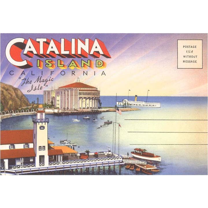 Magnet CA-864 Avalon Harbor, Catalina Island, California for wholesale by Found Image Press