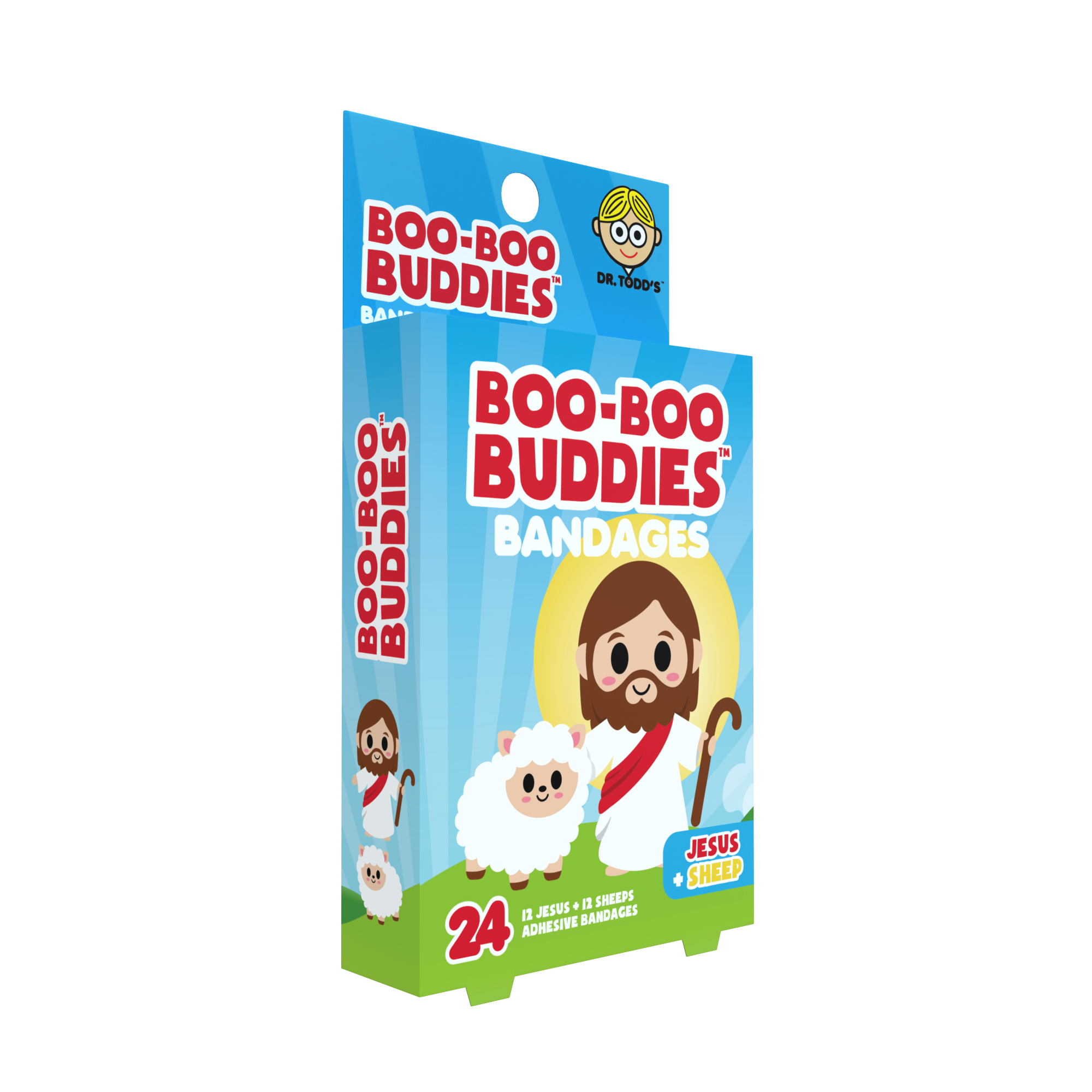 Boo Boo Buddies - Wholesale Bandaids/Bandages - Kids Bandages – Jesus + Sheep (24 Count, Latex-Free)5