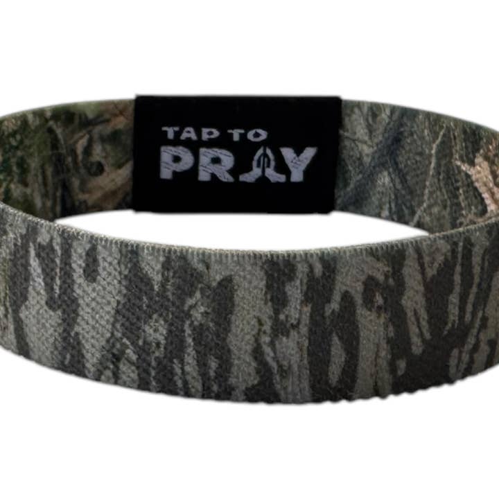 Versible - Wholesale Wristband - Tap To Prayâ„¢ Wristbands - Forest & Tree Bark Camo