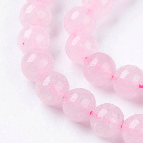 Crystals and Sun Signs - Vente Perle - Perles de quartz rose 6 mm, 8 mm et 10 mm rangs ronds5