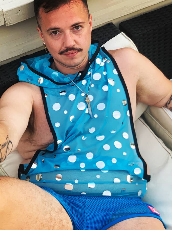 Blue Silver Dot Muscle Shirt (Copy) for wholesale by BoiPKG