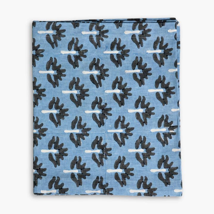 Zeenat Linnedugsløber - Stålblå for engroshandel hos Banyan & Birch | Artisanal Home Linens