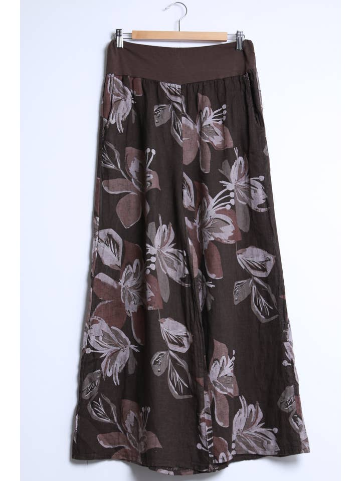 Shyloh - Wholesale Pants - Women's - Wide-leg pants with elastic waistband and floral print, 2065915
