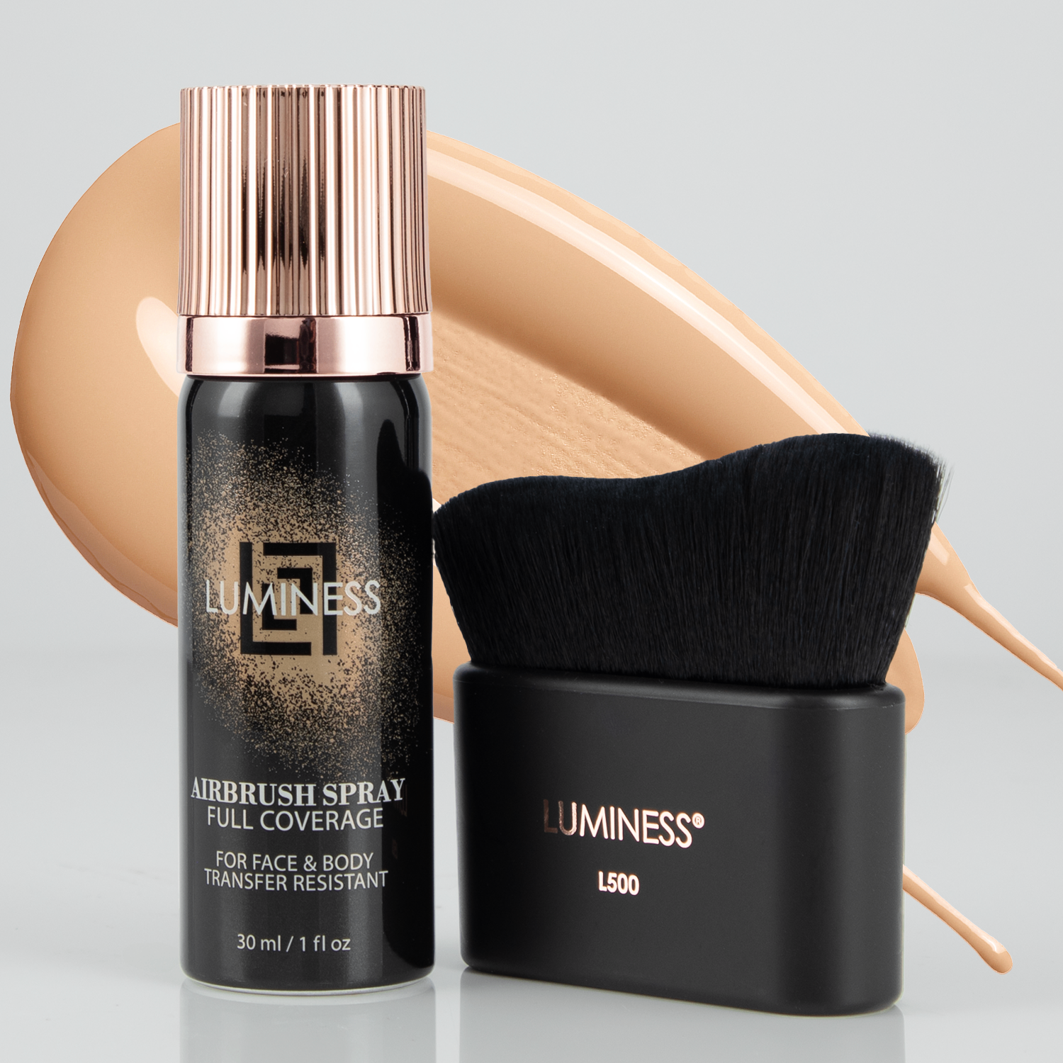 LUMINESS - Wholesale Foundation - Airbrush Spray Full Coverage Body & Face Foundation with Buffing Brush9