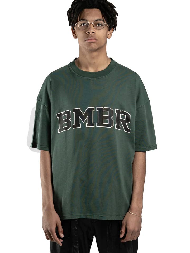 CAMISETA UNIVERSITARIA - VERDE VINTAGE para venta al por mayor de BOMBER CLOTHING