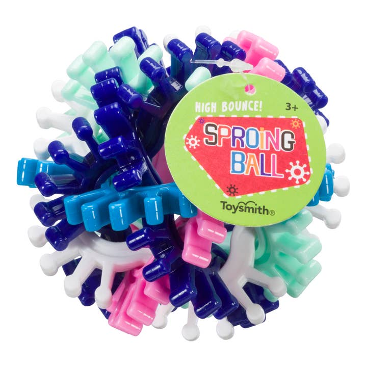 Toysmith - Wholesale Classic Toy - Kids - Sproing Ball, Spheres Of Gears, Hi Bounce, Colors Vary1
