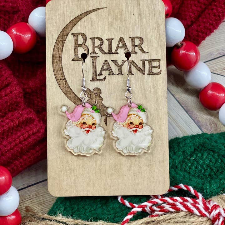Briar layne - Wholesale Dangle Earrings - Vintage Santa Christmas Holiday Earrings2