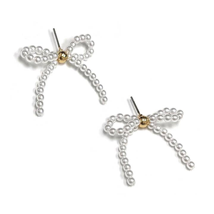 Glaspärlformade rosettörhängen Eleganta kristallbågeörhängen för wholesale av StarryNYC