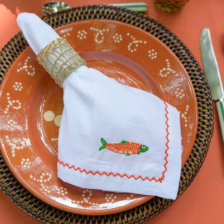Mariaida Home - Wholesale Dinner & Cloth Napkin - Sardinha Santos Populares Napkin (Pack of 2)4