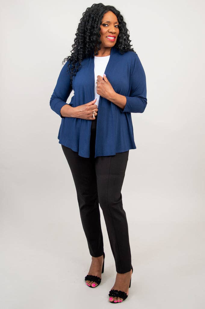 Blue Sky Clothing Co LLC – Engroshandel Jakke - Dame – Kathy Jakke, Indigo, Bambus1