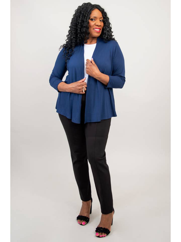 Blue Sky Clothing Co LLC - Wholesale Jacket - Women's - Kathy Jacket, Indigo, Bamboo1