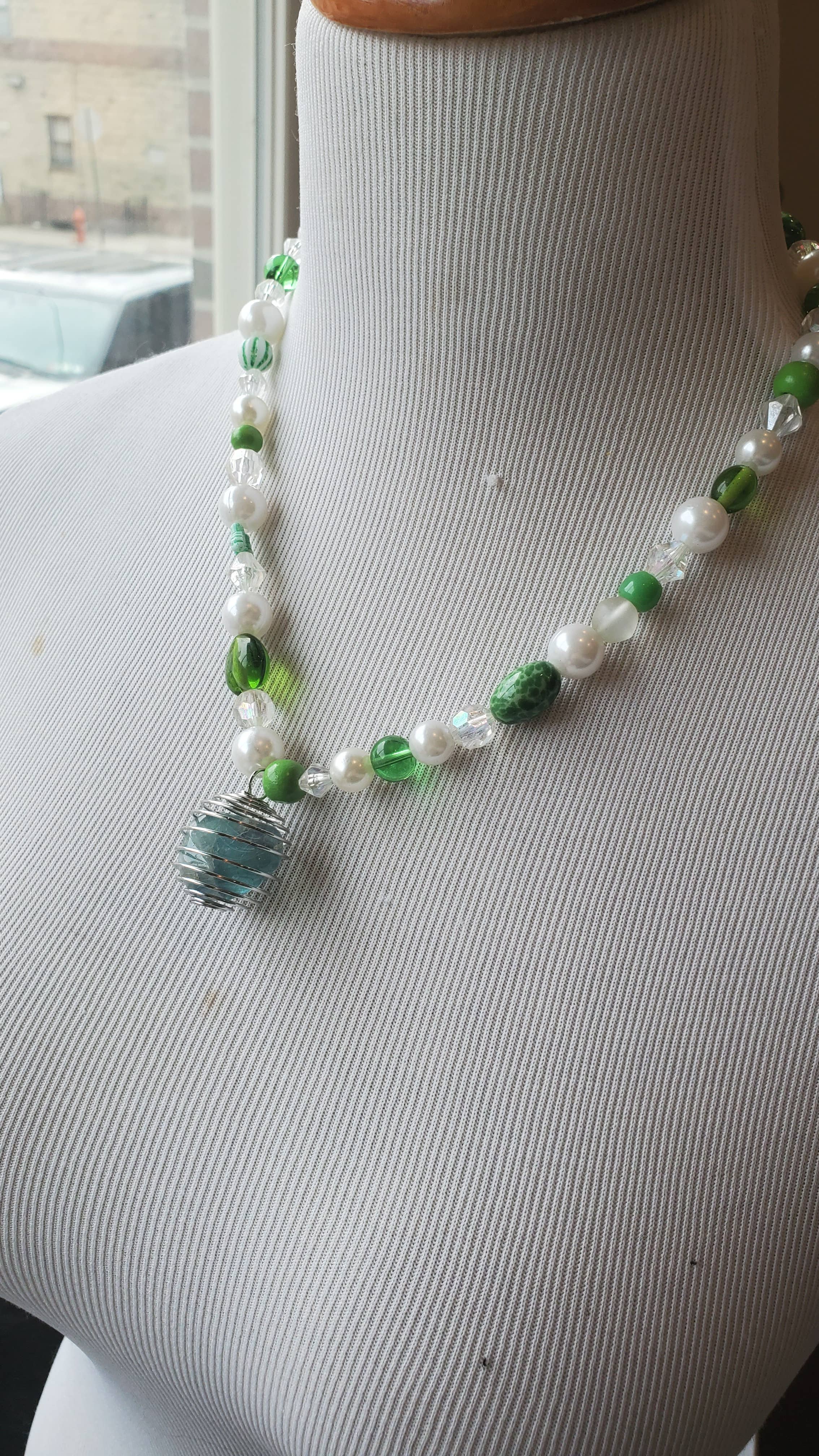 Skullduggery Studios - Wholesale Pendant/Charm Necklace - Beaded Necklace with Crystal Pendant8