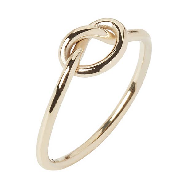 Gold Love Knot Promise Ring for wholesale by Kirsty Taylor Goldsmiths
