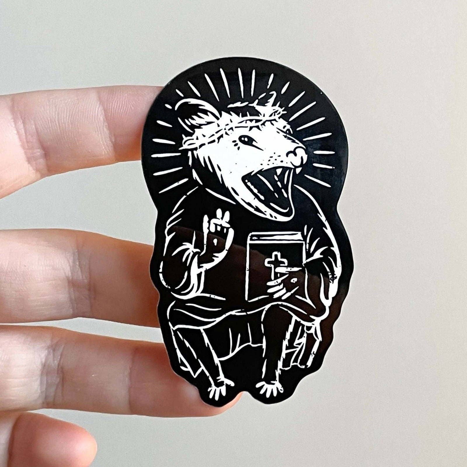 Creepy Orca Supply Company - Wholesale Sticker - Eat Trash Praise Jesus Die Cut Sticker4