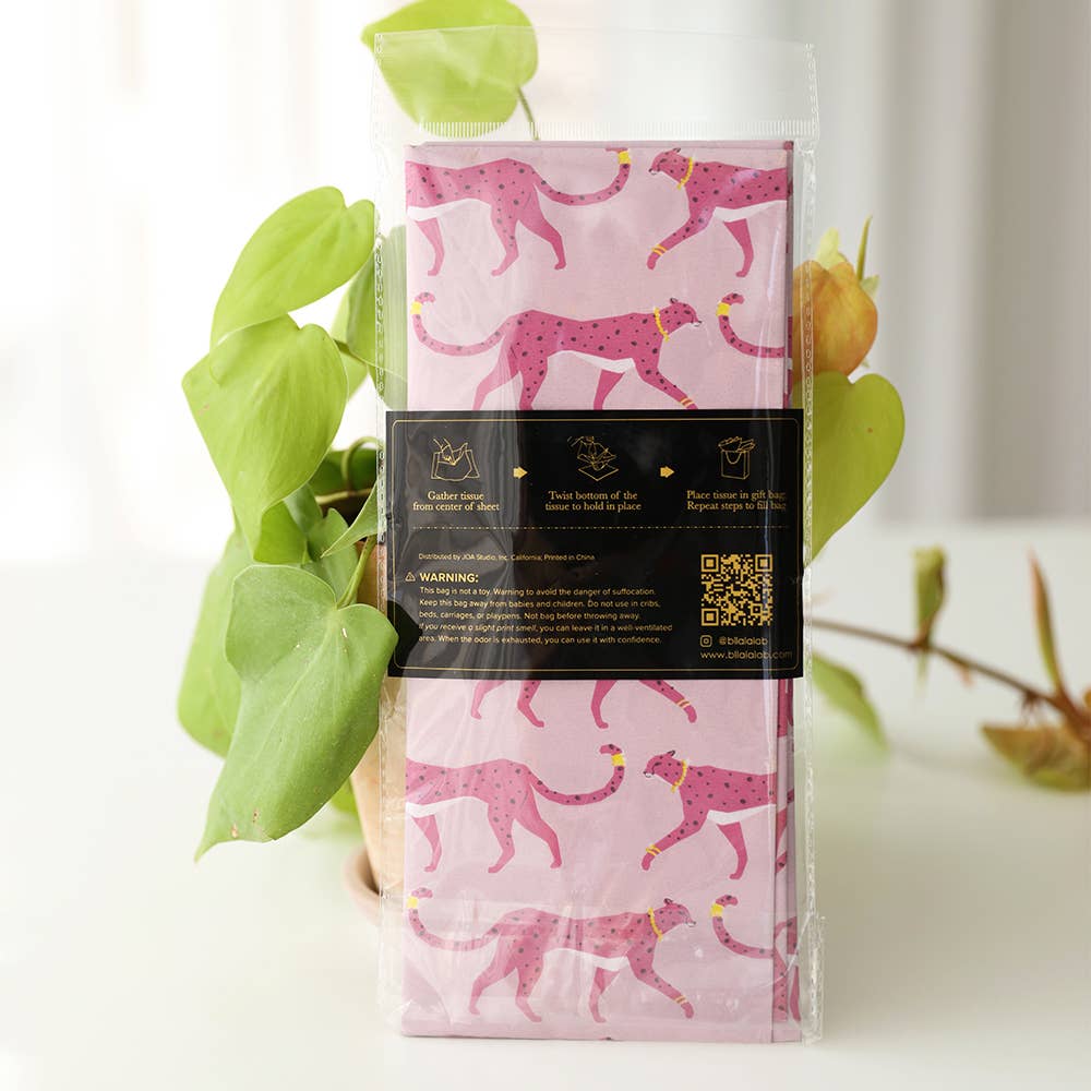 BllalaLab - Wholesale Tissue Paper - Cheetah Leopard  Floral Pattern Gift Wrapping Tissue Paper1