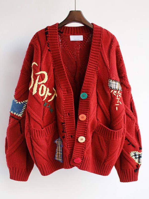 veste pull en maille lâche au design tendance pour la vente par Fashion Combination