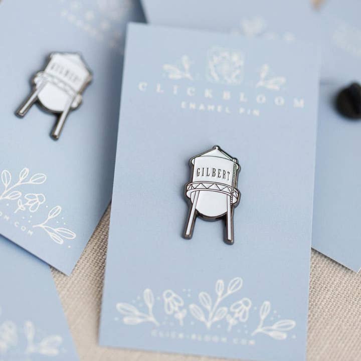 Click Bloom - Wholesale Lapel Pin/Button - Gilbert Arizona Water Tower Enamel Pin