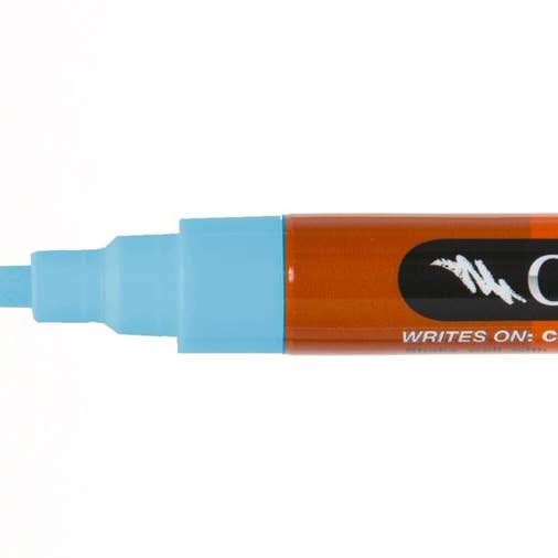 Fluorescent Laser Beam Blue Chisel Tip Wet Wipe 6mm Marker for wholesale by Chalk Ink Markers