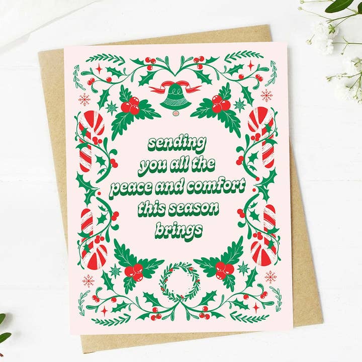 Big Moods - Wholesale Christmas Card - "Sending you peace and comfort this season" Christmas Card