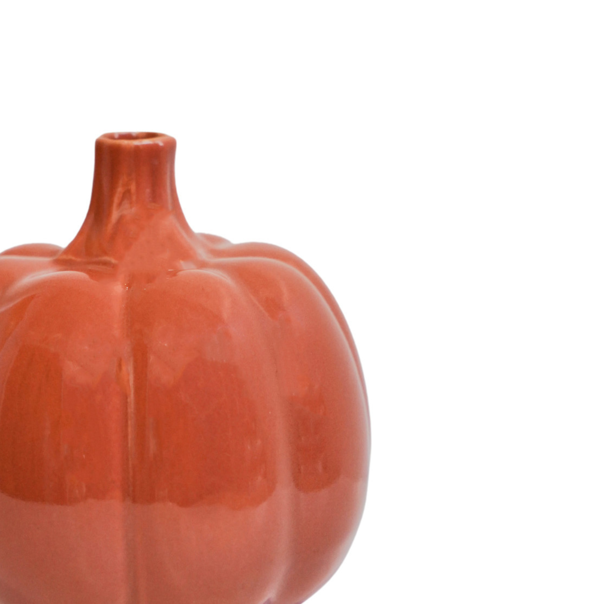 Ivyline International - Wholesale Vase - Glazed Pumpkin Bud Vase H12.5cm D12cm2