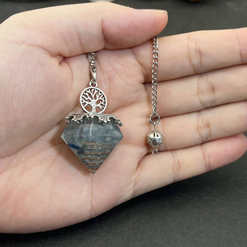 GemMeet - Venta al por mayor Piedras/cristales espirituales - Péndulo árbol de la vida de aguamarina1