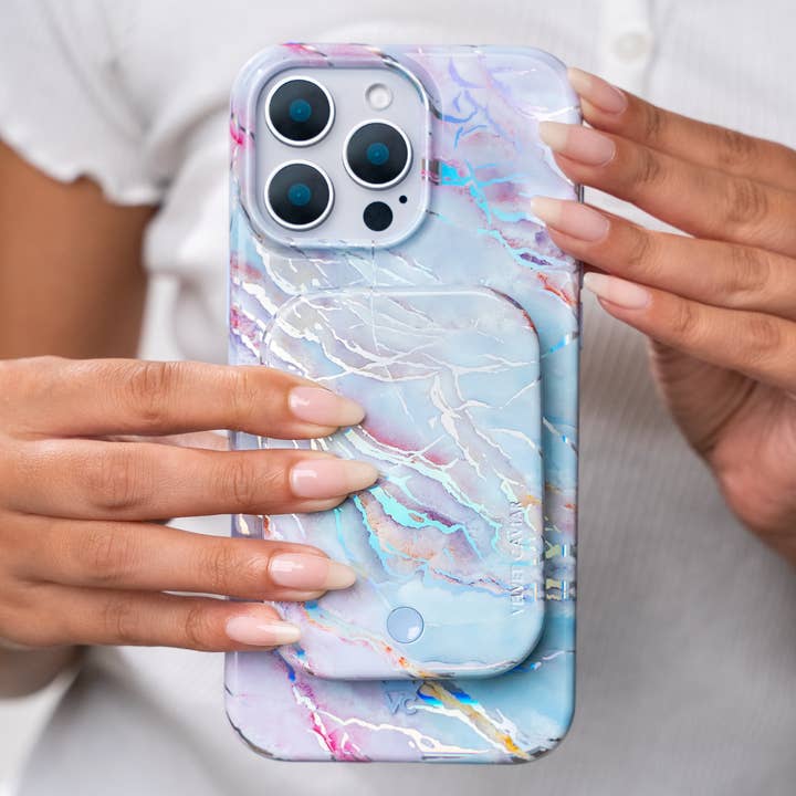 VELVET CAVIAR - Wholesale Portable Charger - MagSafe Battery Power Pack - Holo Moonstone Marble