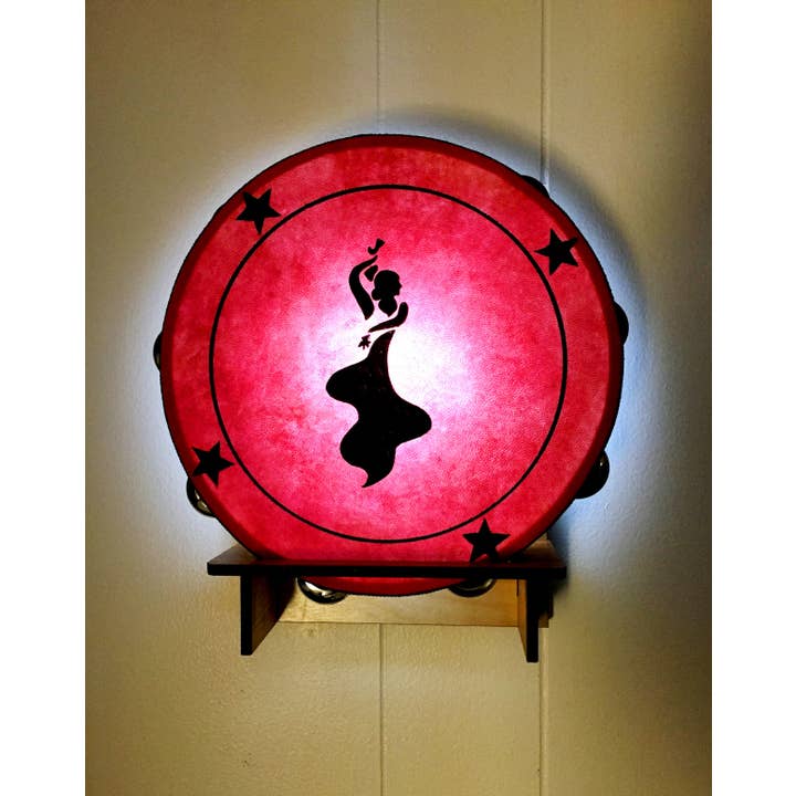 inRhythm - Vendita all'ingrosso Scultura - Tamburello flamenco da 10" con espositore illuminato opzionale2