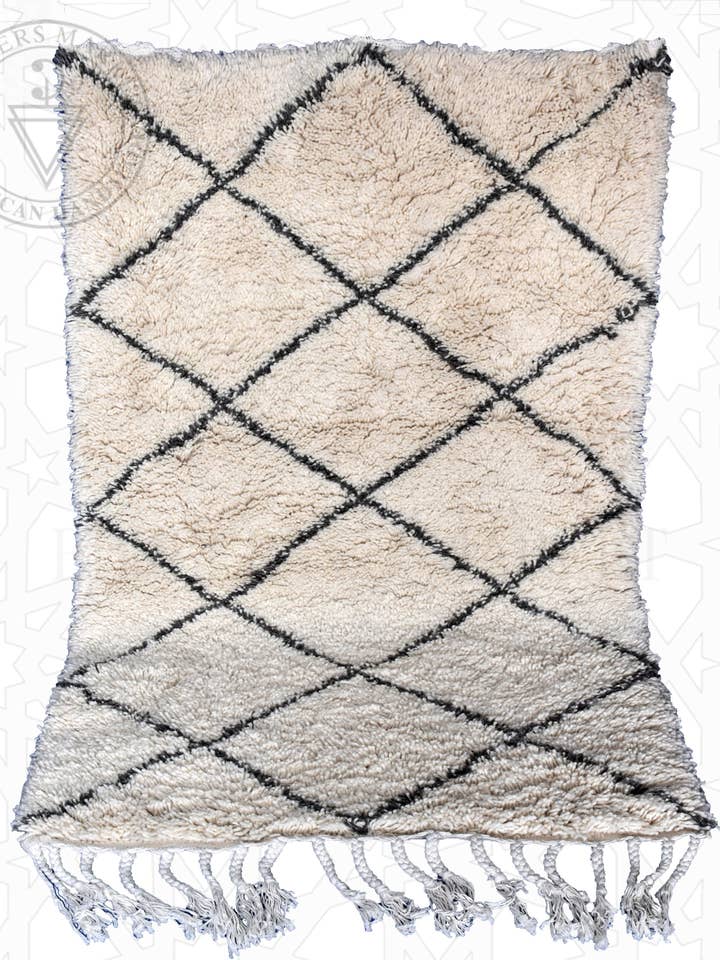 Tapete marroquino Beni Ourain por atacado de Berbers Market