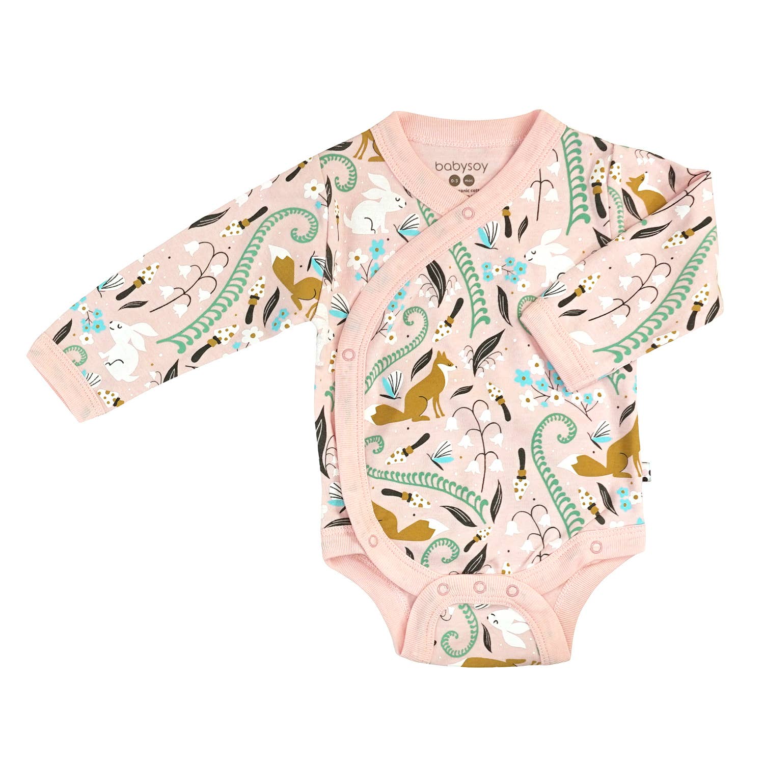 babysoy Inc - Wholesale Bodysuit (Non-Footed) - Baby - Organic Pattern Long Sleeve Kimono Bodysuit/Onesie15