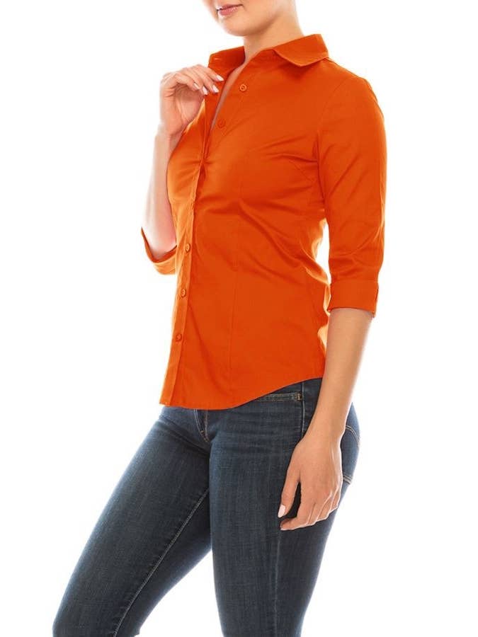 Cezele - Wholesale Button Down Shirt - Women's - Essential Stretch Poplin Shirt6