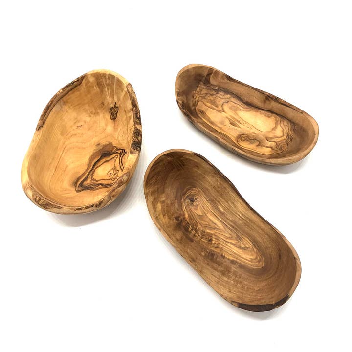 olivenholz-erleben – Großhandel Dekorative Platte/Teller/Schüssel – Schale rustikal ca. 14 – 16 cm Olivenholz