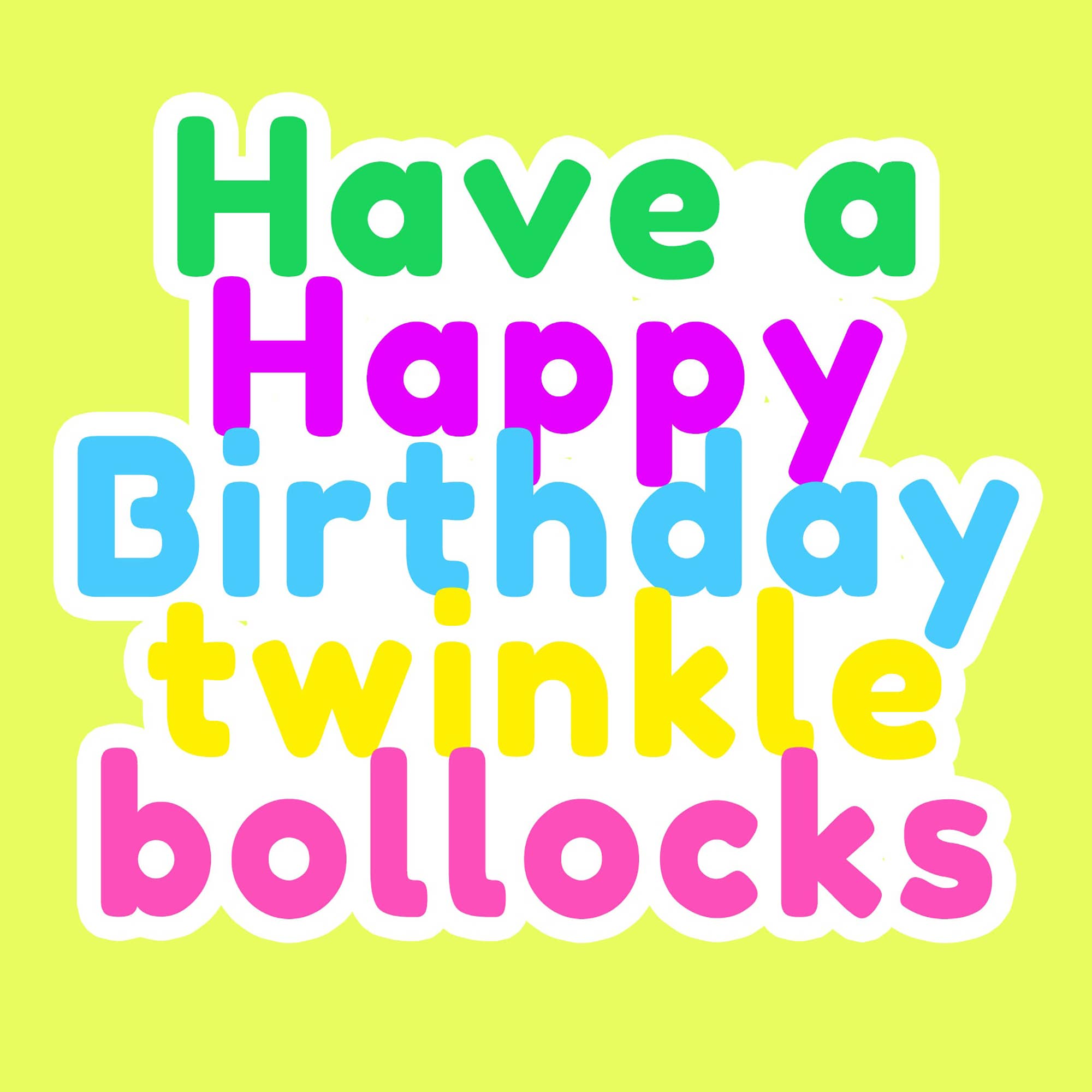 Go La La – wholesale Birthday card – Twinkle Bollocks - square birthday card 3