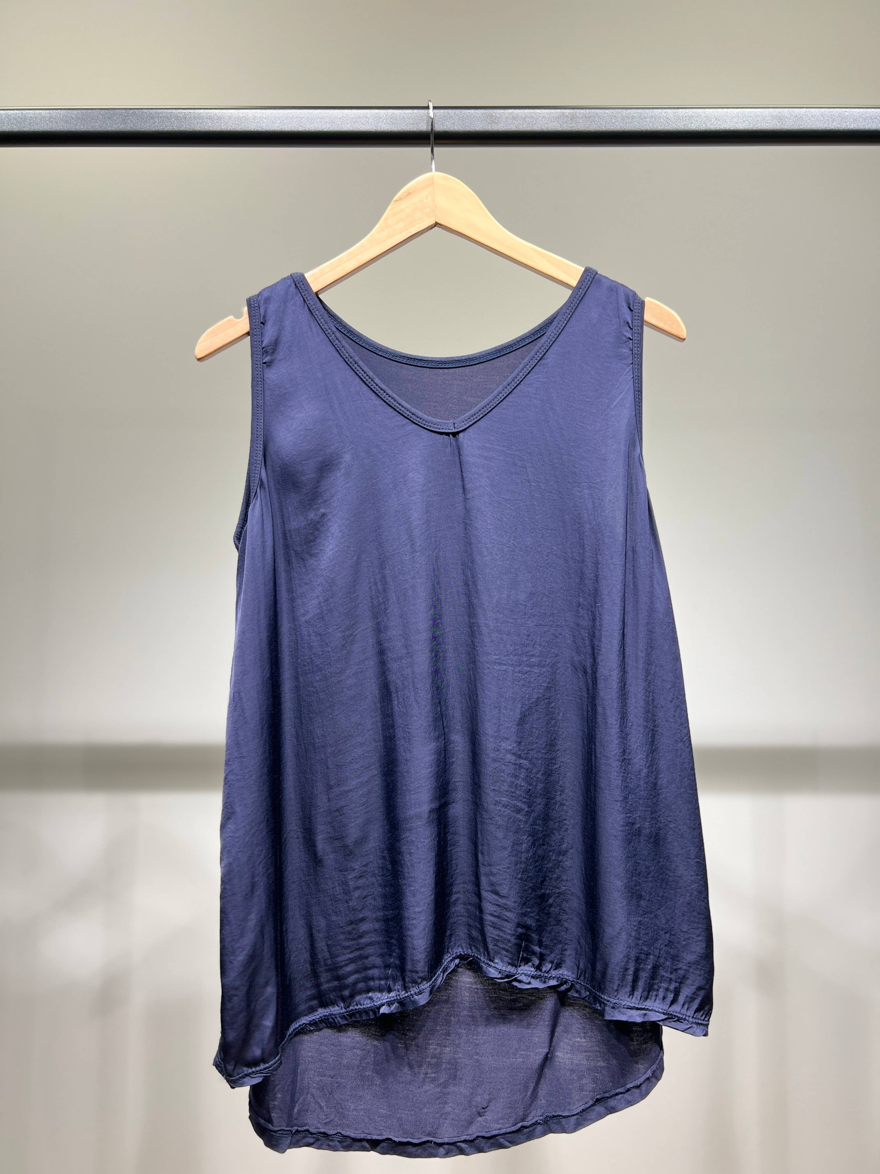 L'Emotion - Wholesale Tunic - Women's - Flared V-Neck Satin Tank Top 100% Viscose13