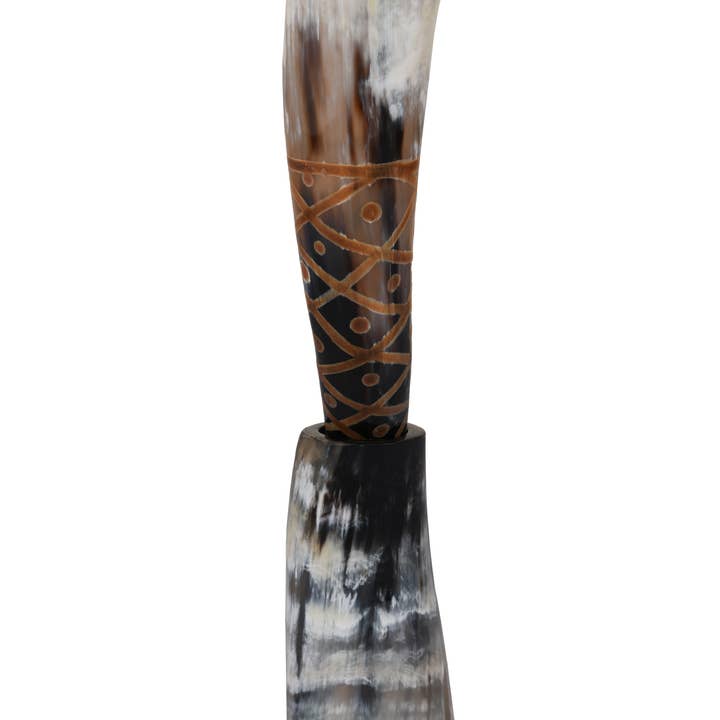 Handicrafts Home - Wholesale Drinking Glass/Cup - Drinking Horn with Stand - Holds Upto 16 oz, Burnt Craft4