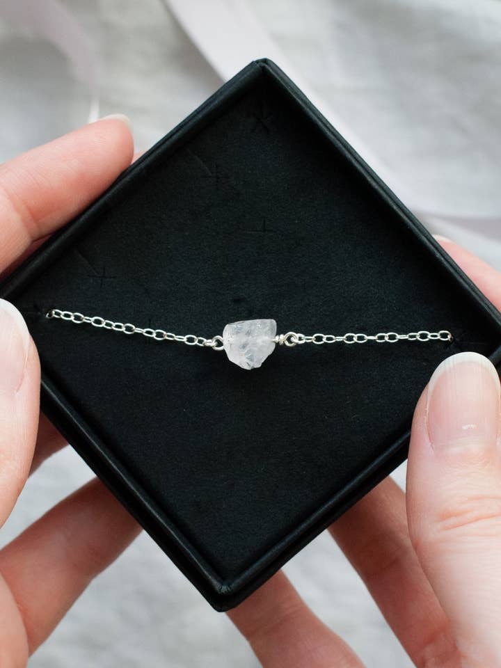 Raw Rose Quartz Bracelet for wholesale by Honeydew Club