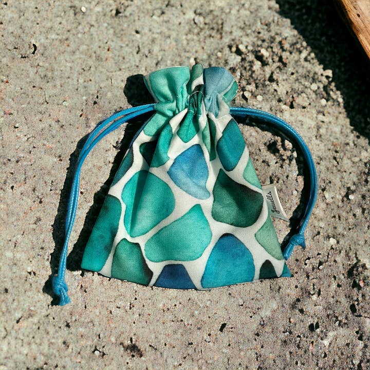 Jewells - Vente Pochette – femme - Sac de collecte de plage en tissu Sea Glass1