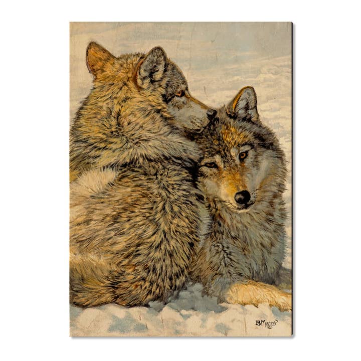 Special Bond Wolves - Wood Postcards & Magnets for wholesale by DaydreamHQ