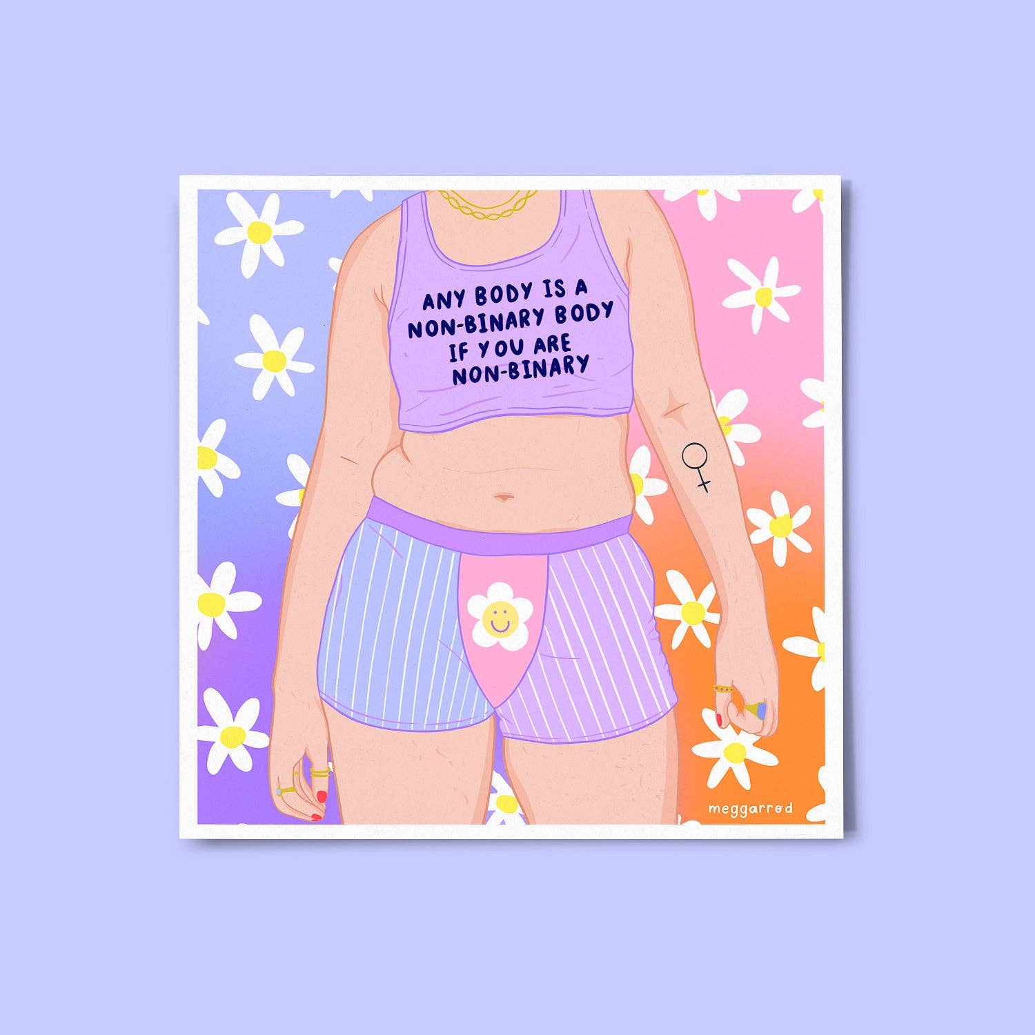 Meg Garrod Art - Wholesale Art Print - Any Body is a Non-Binary Body Print