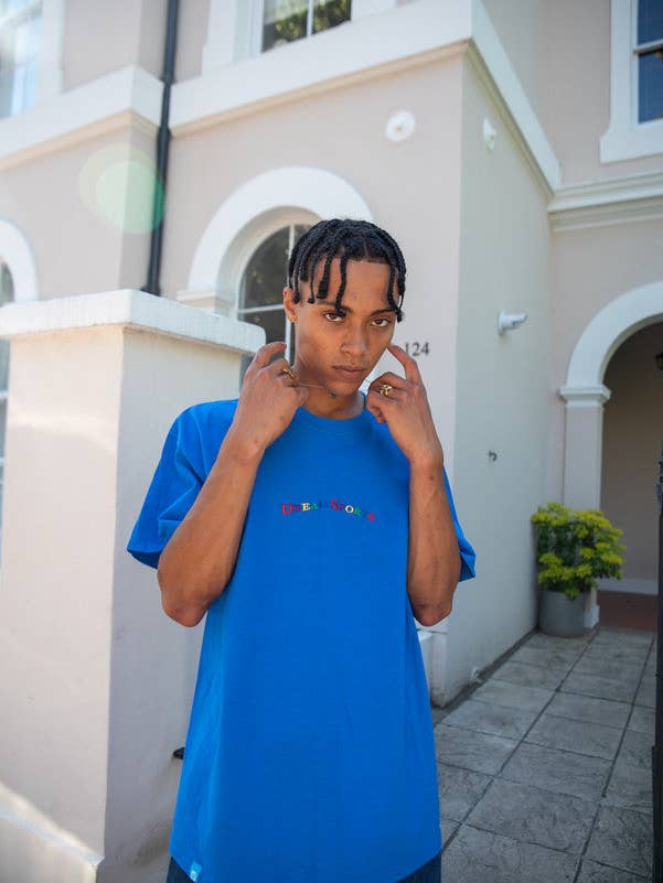 Short Sleeved T-Shirt in Royal Blue with Dream Sports Embroidery for wholesale by Dream But Do Not Sleep