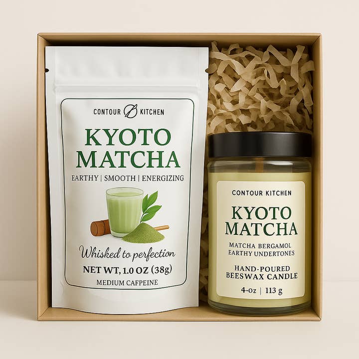 Kyoto Matcha Gift Set – Energizing Tea & Candle Duo for wholesale by Contour Kitchen