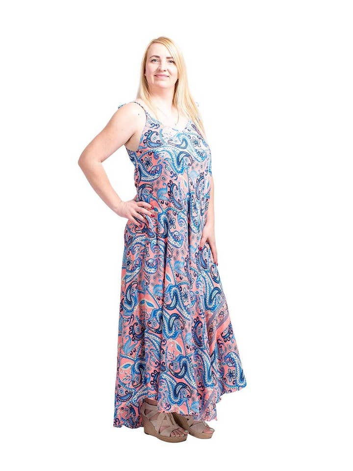 Plus Size Silk Strappy Dress XXL for wholesale by Kimago Look