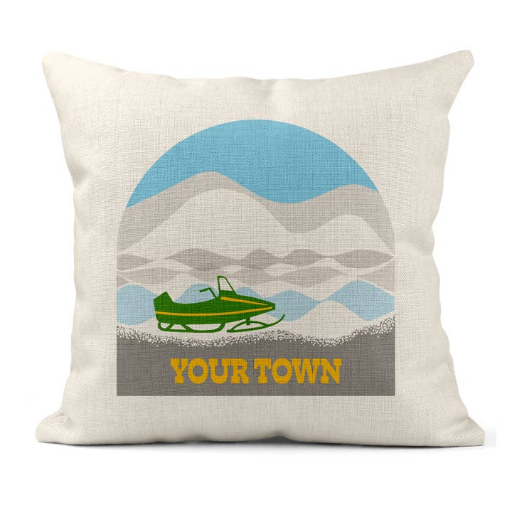 Almofada Quadrada Personalizada - Motoneve, Vista de Neve por atacado de Rock Scissor Paper