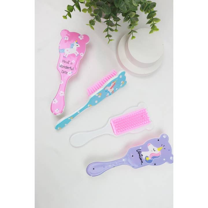 Assorted Color Kids Unicorn Hair Comb for wholesale on Faire1
