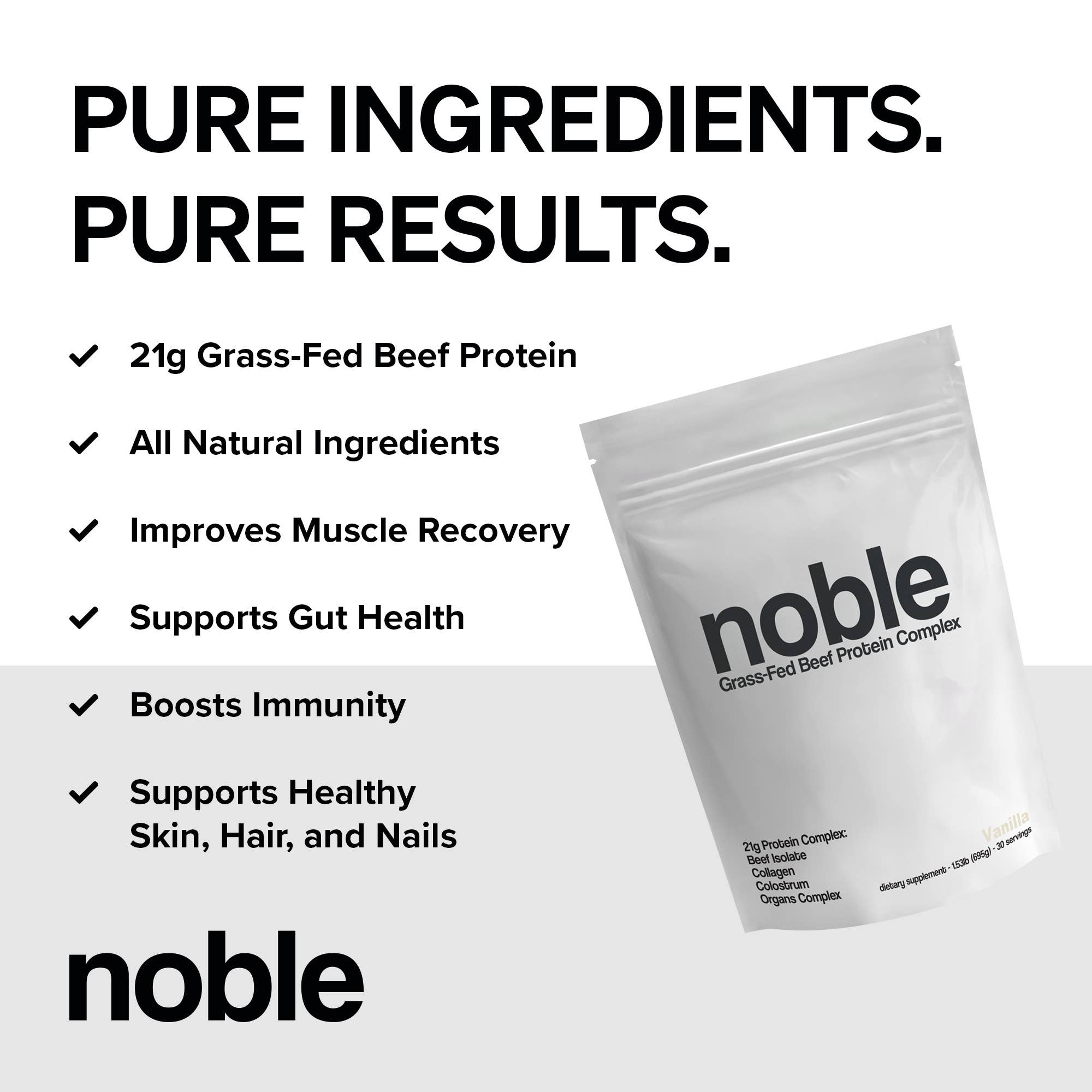 Noble Origins - Wholesale Protein/Superfood Powder - Noble Grass-Fed Beef Protein: Vanilla3