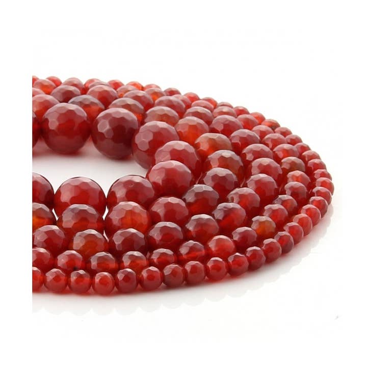 Faceted Carnelian Beads for wholesale by UniArt