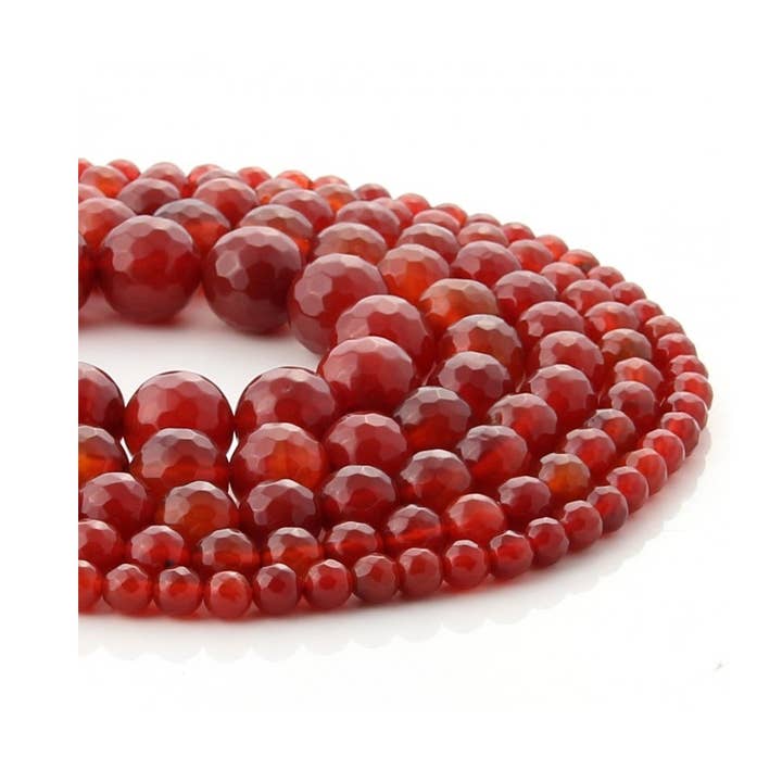 Faceted Carnelian Beads for wholesale by UniArt