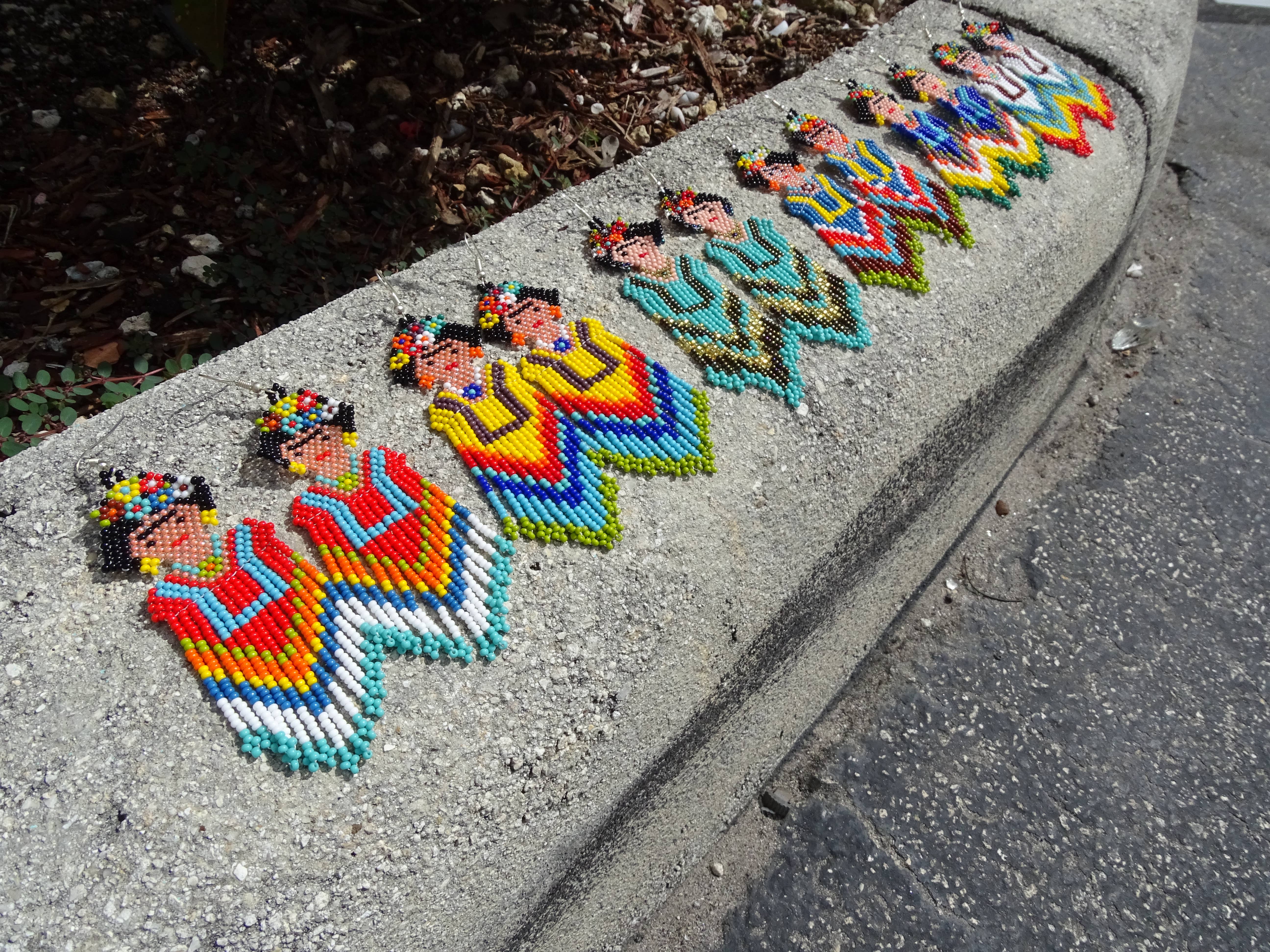 Pichincha - Wholesale Dangle Earrings - Extra Large Seed Bead Frida Inspired Long Dangle Earrings8