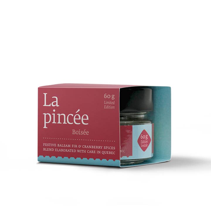 Balsam fir & cranberry spice blend for wholesale by La pincée