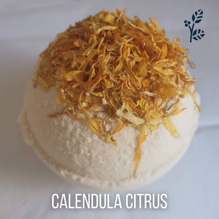 Calendula Citrus - Natural Bath Bomb - Large for wholesale by Recline Relax & Unwind